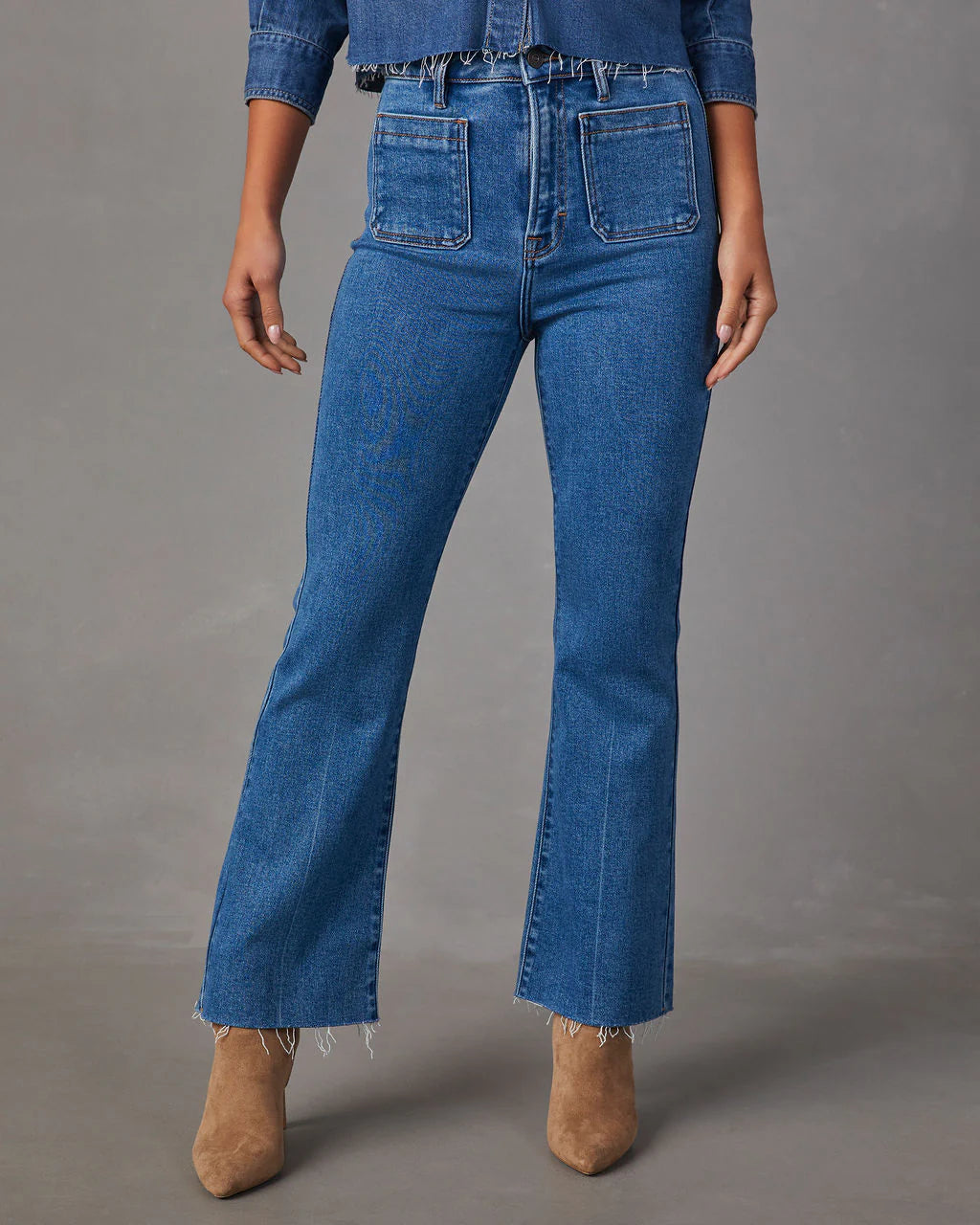 Casual Times High Rise Stretch Straight Jeans