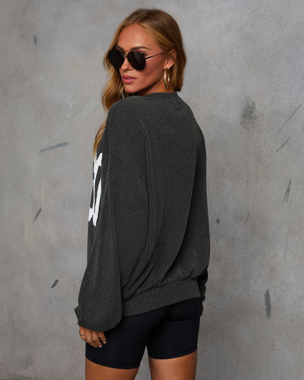 Home Town Rep Ribbed Oversized Sweatshirt