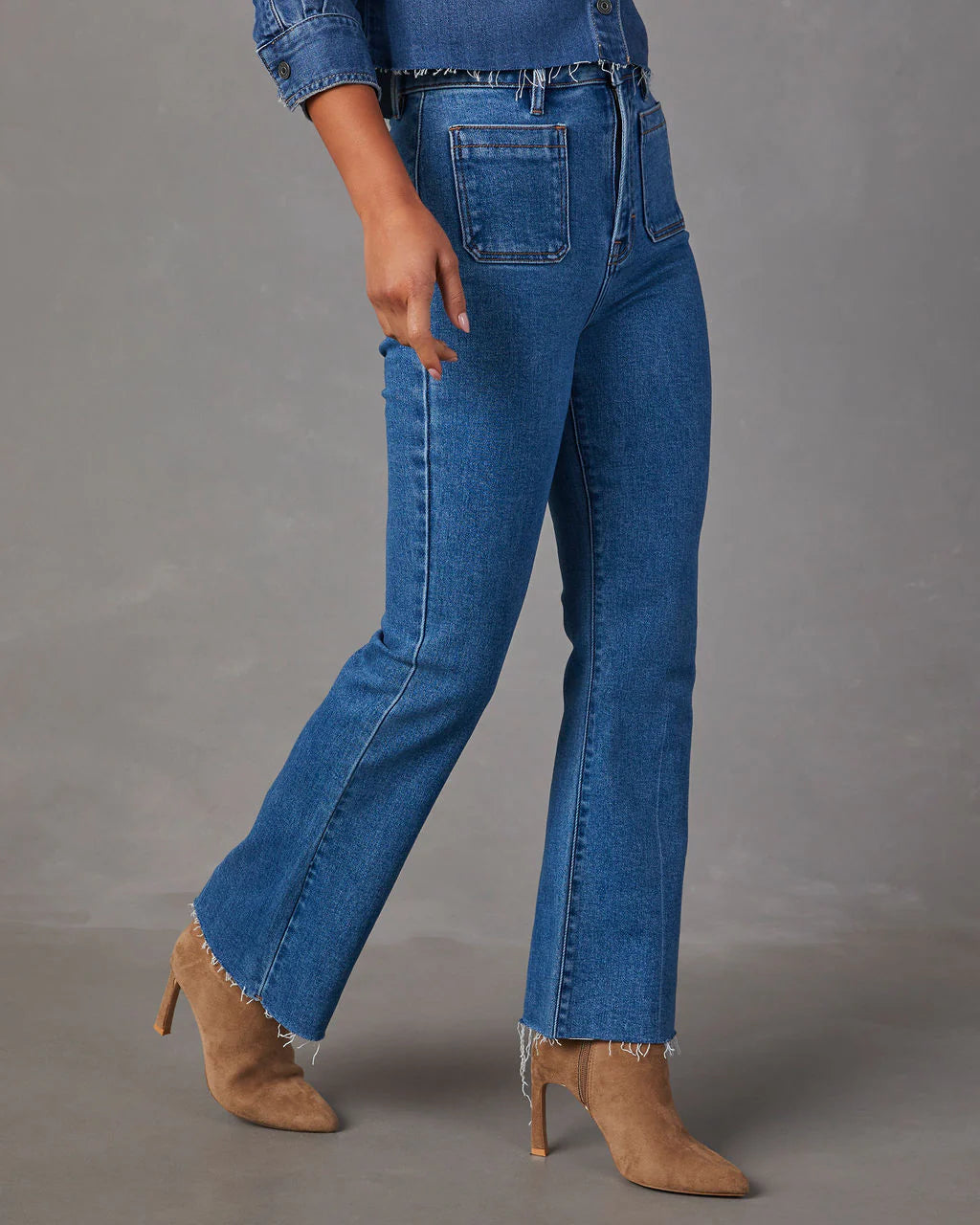 Casual Times High Rise Stretch Straight Jeans