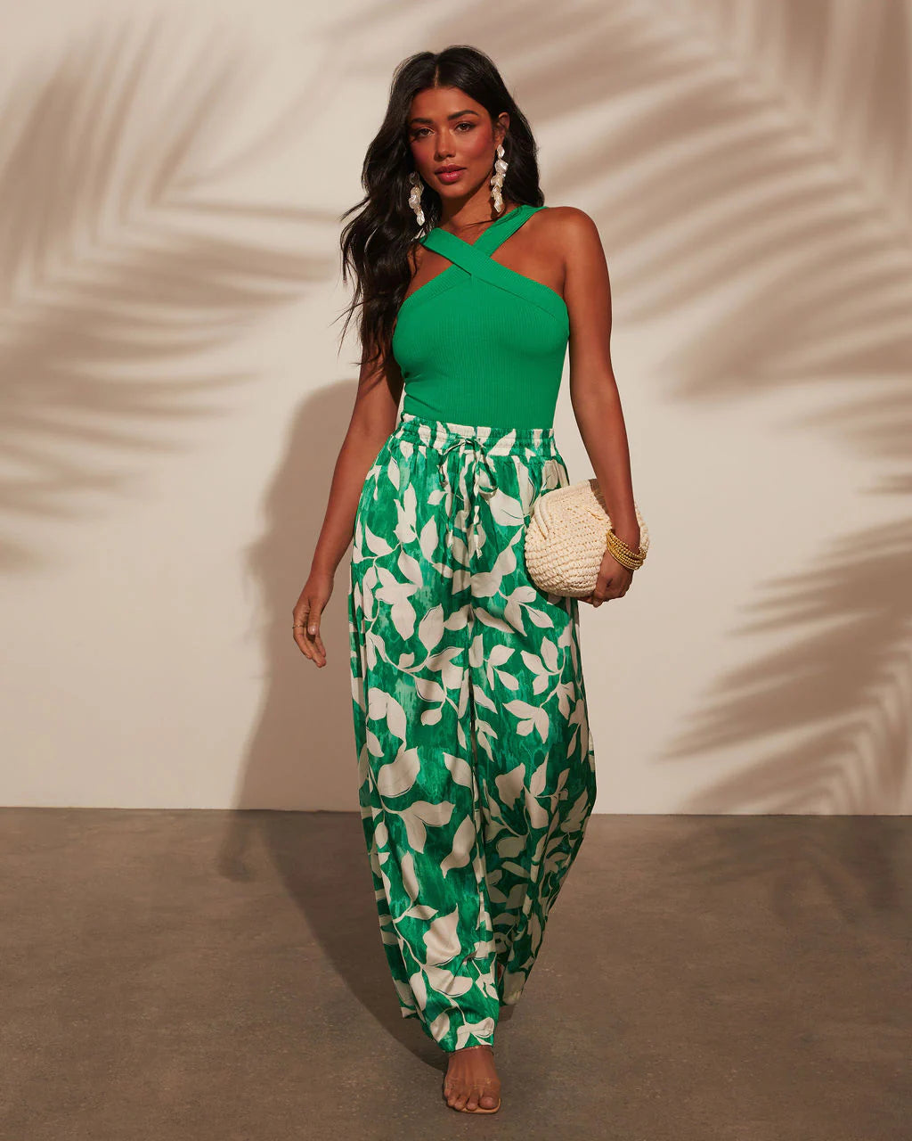 Riviera Retreat Printed Satin Pants