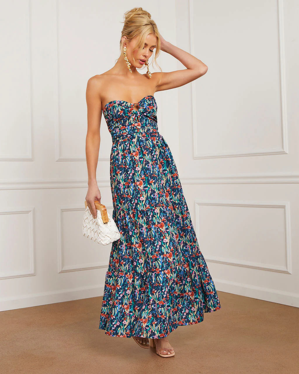 Hidden Paradise Floral Tiered Maxi Dress