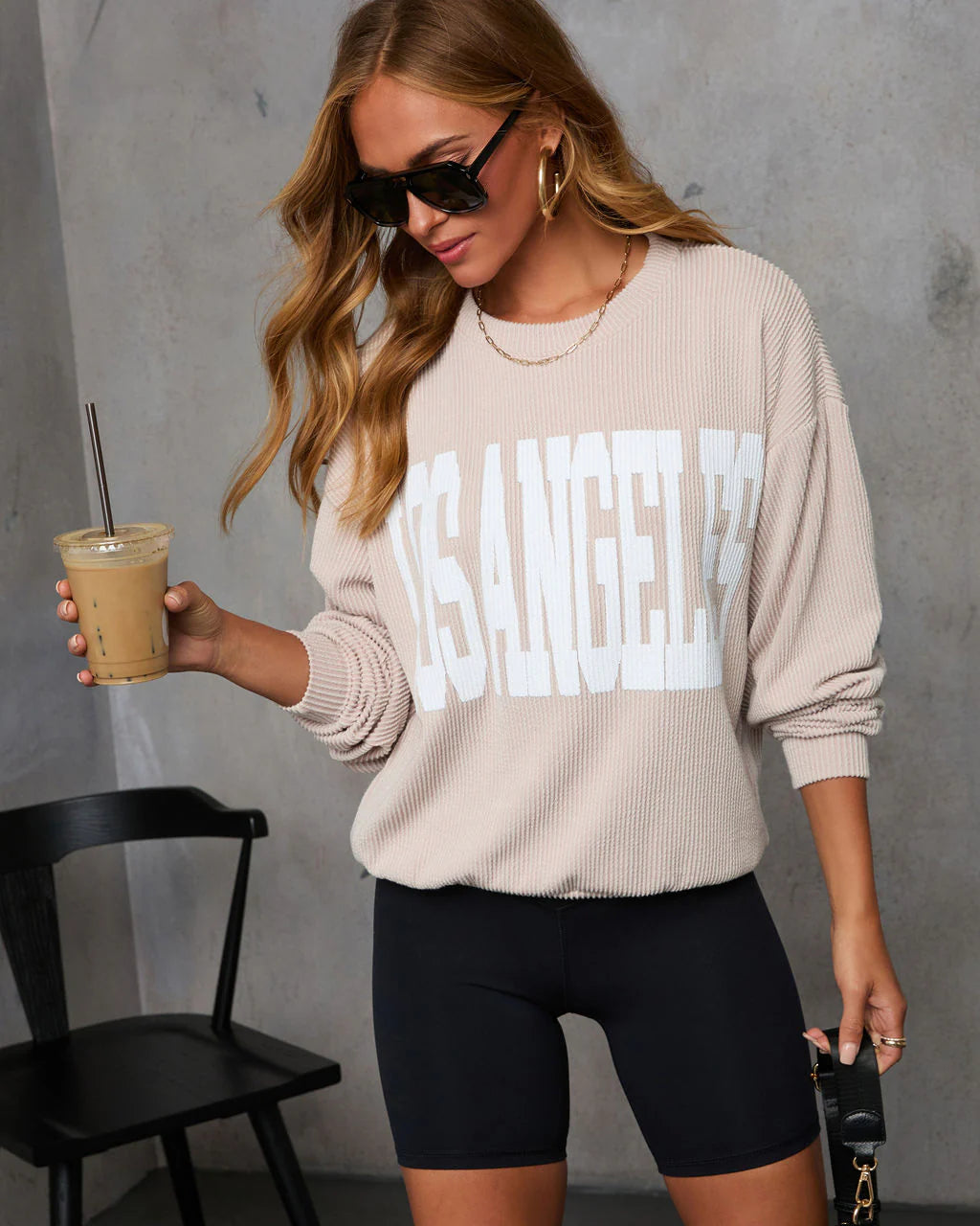 Home Town Rep Ribbed Oversized Sweatshirt