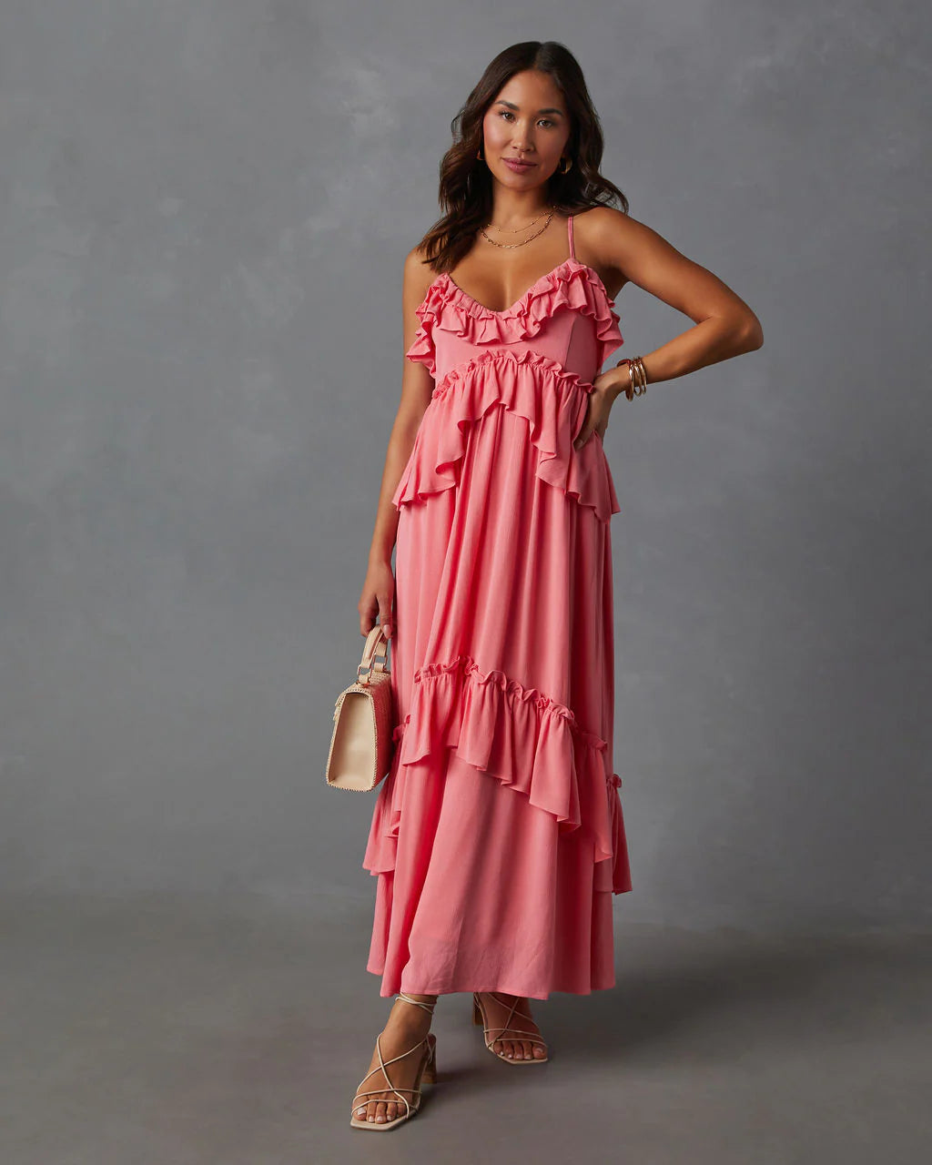 Rosalinda Ruffle Tiered Maxi Dress