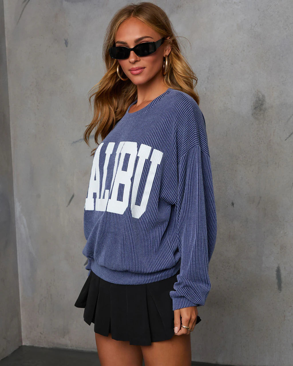 Home Town Rep Ribbed Oversized Sweatshirt