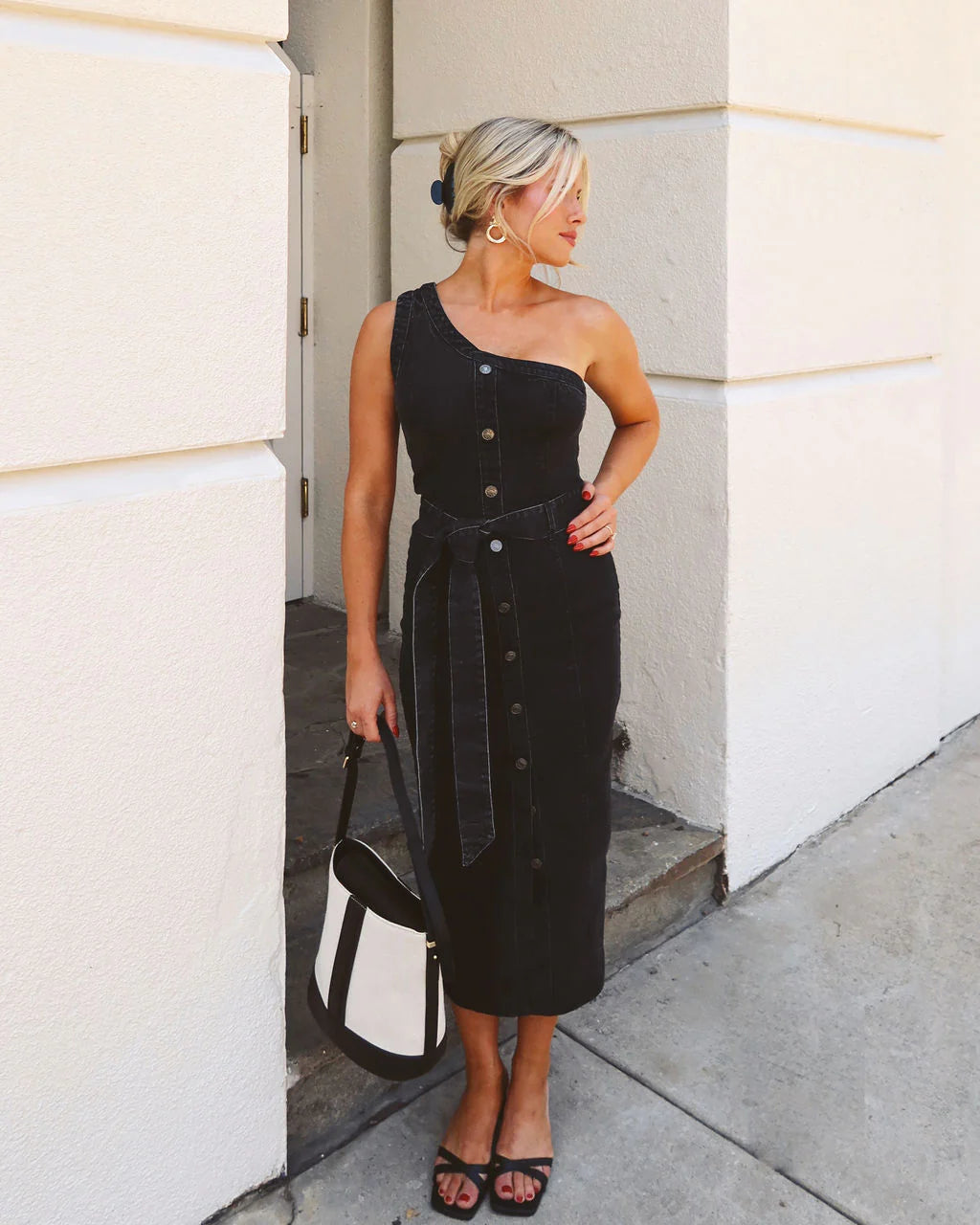 Perfect Fit One Shoulder Midi Dress