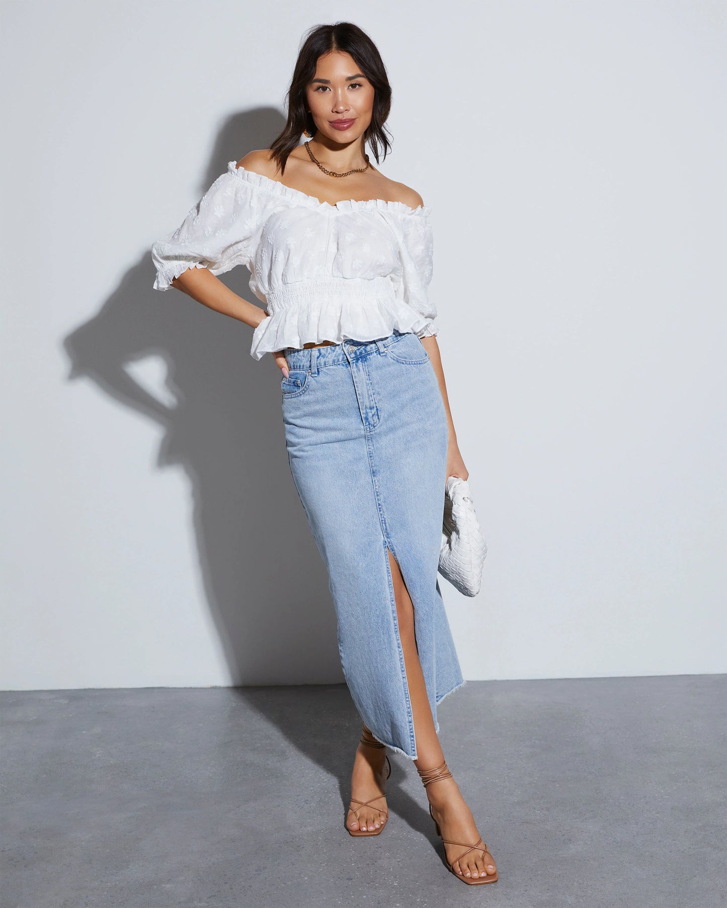 Rizz Denim Midi Skirt