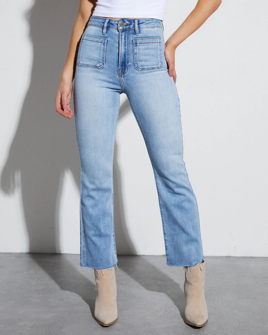 Casual Times High Rise Stretch Straight Jeans