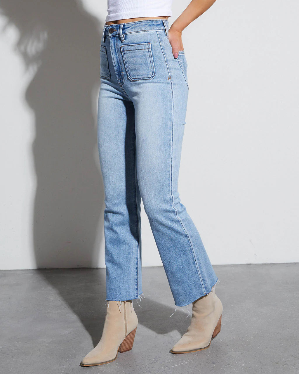 Casual Times High Rise Stretch Straight Jeans