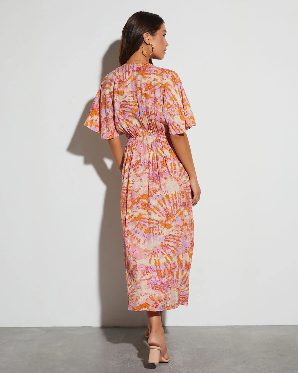 Baylee Printed V-Neck Midi Dress