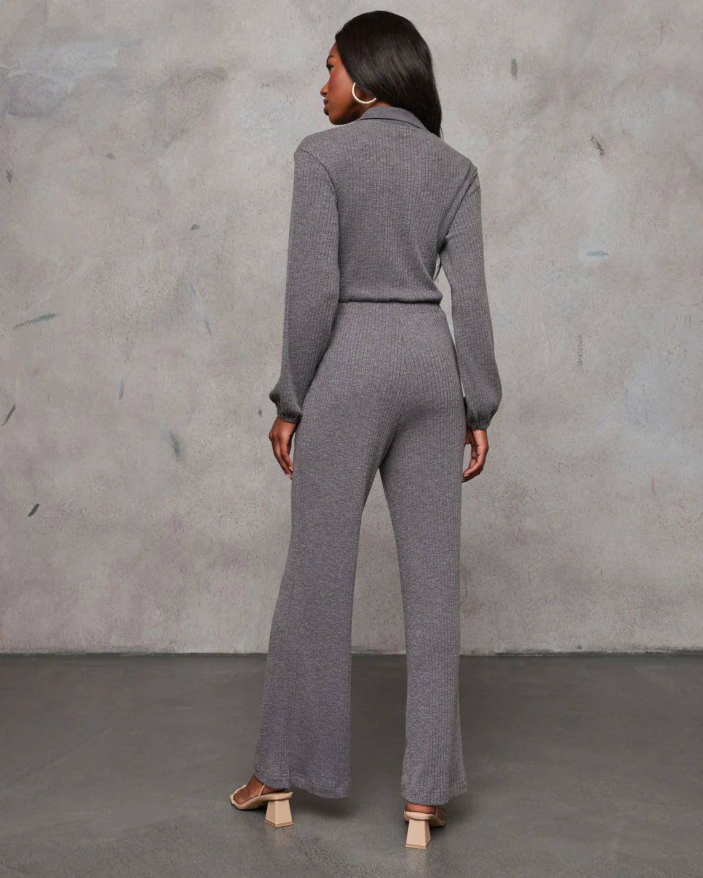 Rowley Rib Knit Wide Leg Jumpsuit