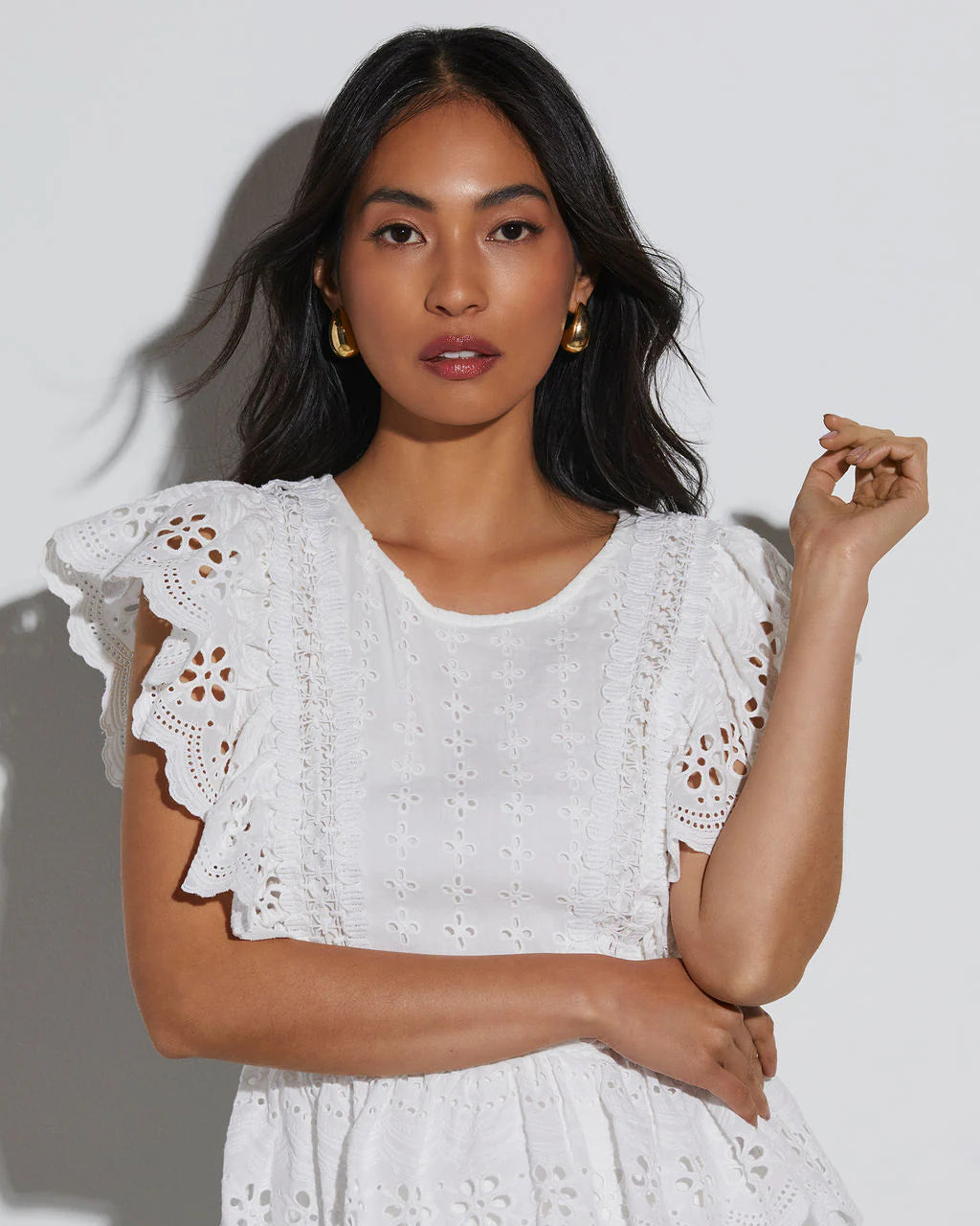 Lumina Eyelet Embroidered Mini Dress