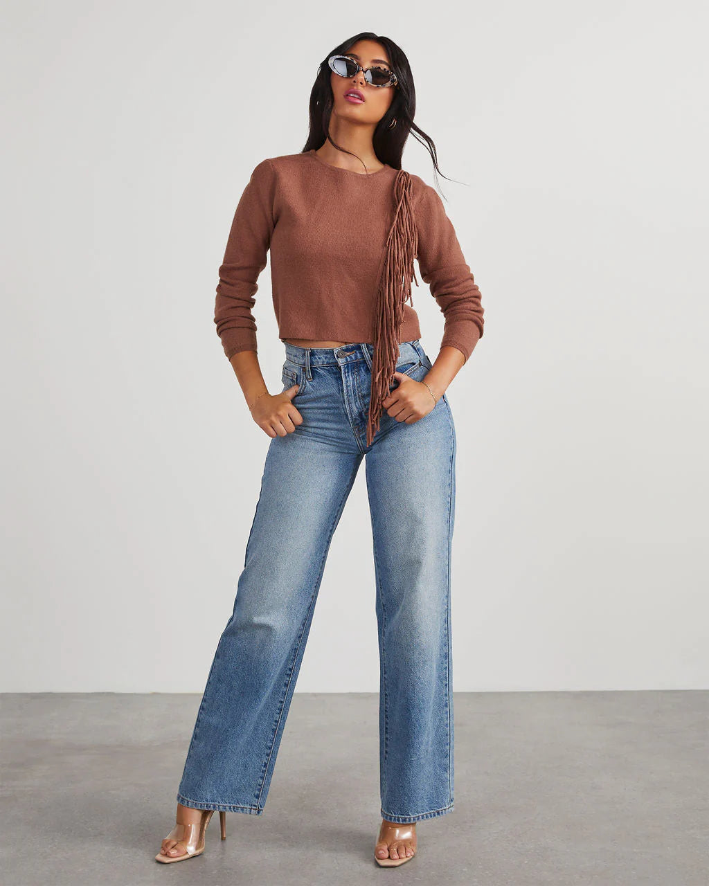 Autumn Breeze Fringe Trim Sweater