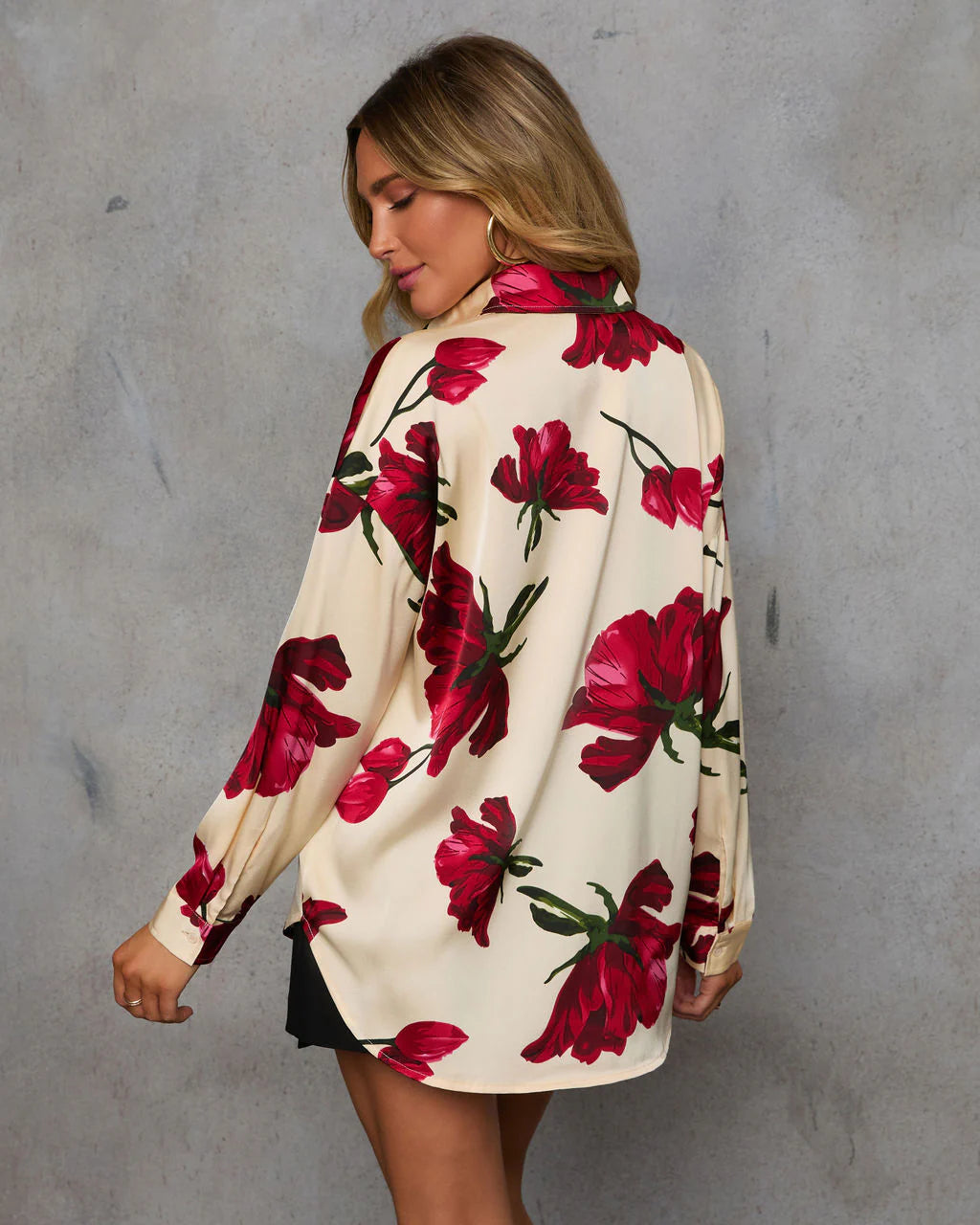 Layna Floral Button Down Top