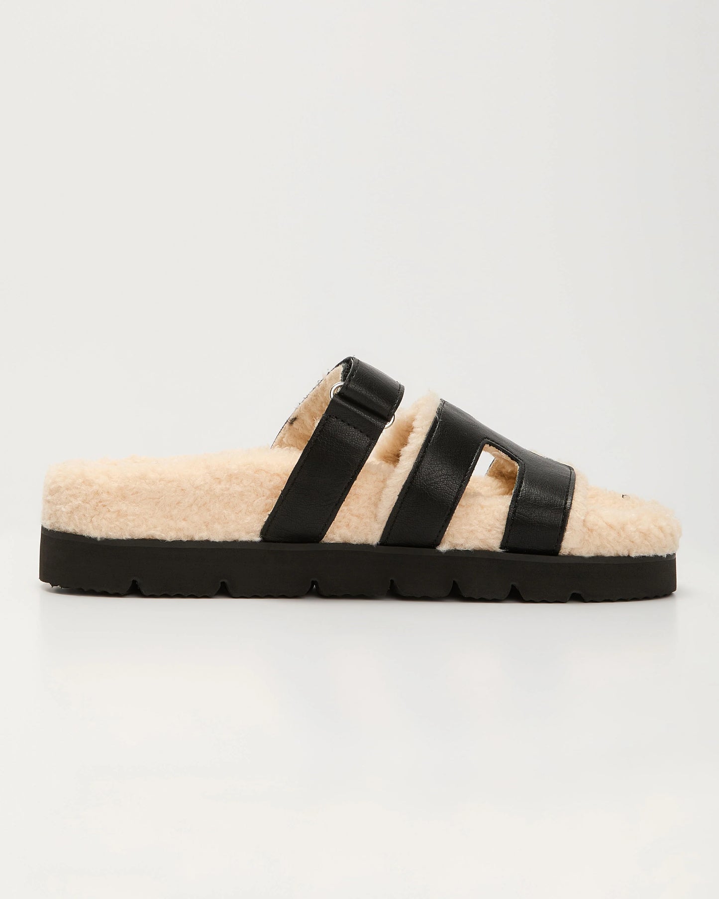 Adelene Sherpa Lined H-Strap Sandal