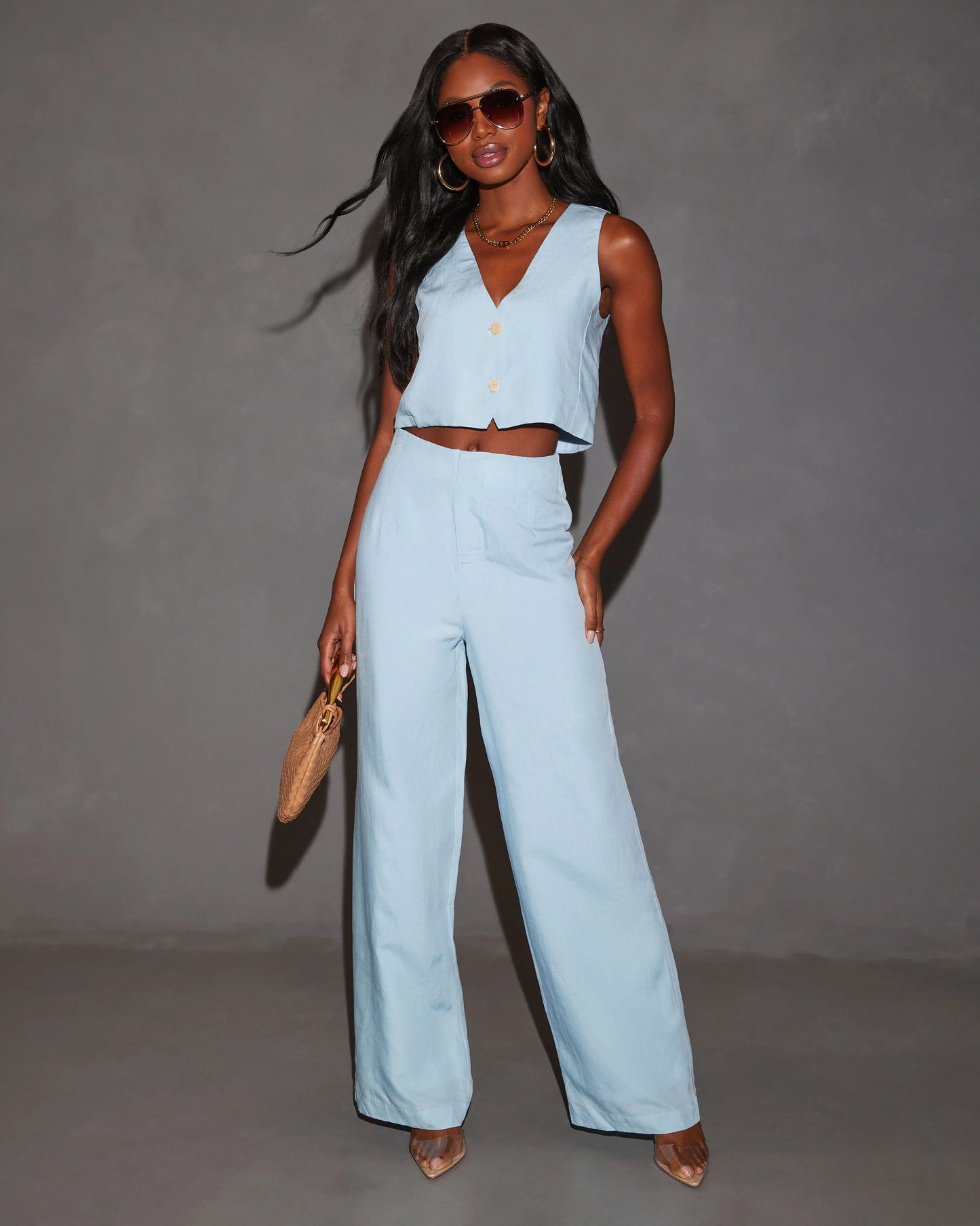 Adley High Rise Straight Leg Trousers