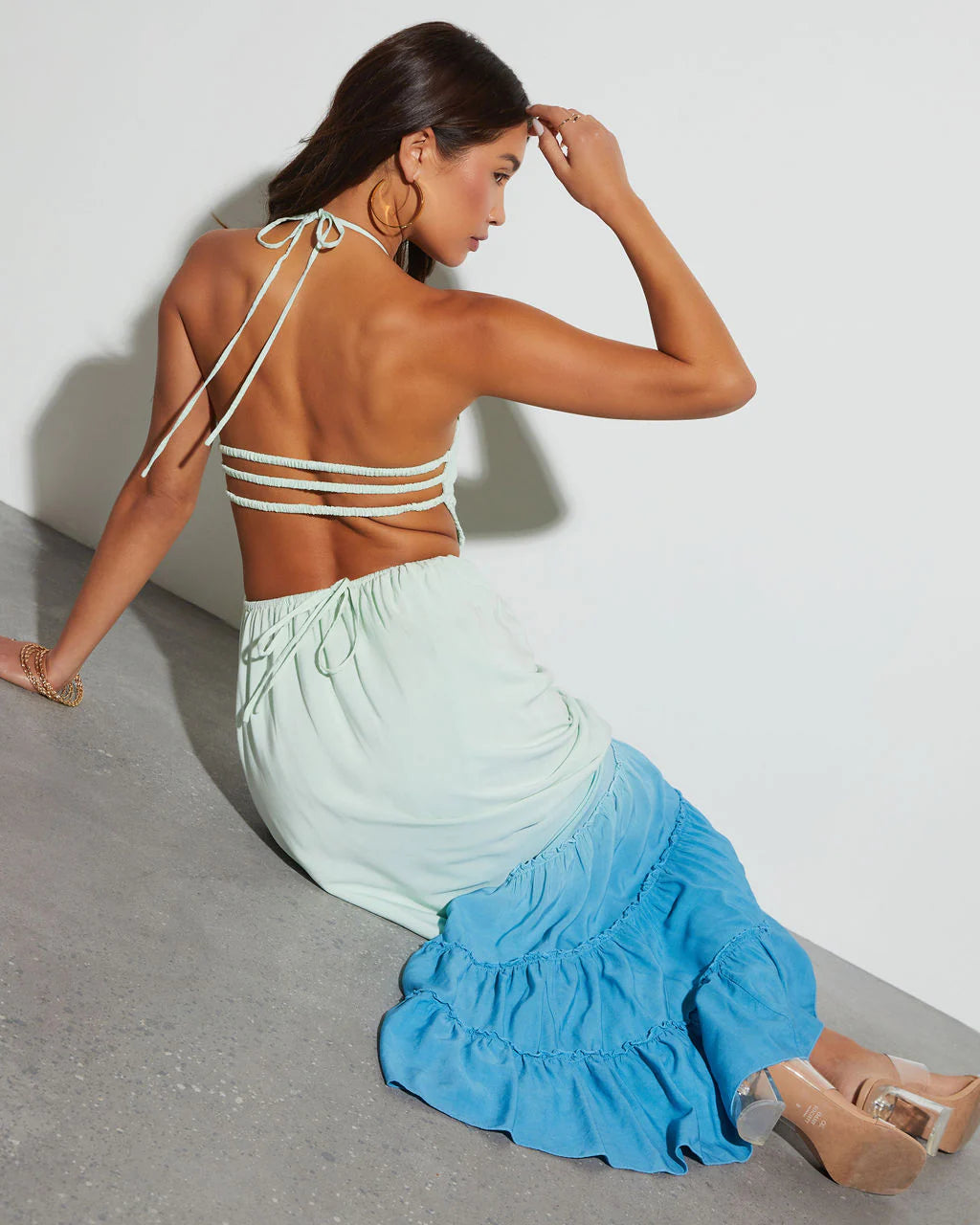 Ocean Breeze Tiered Maxi Dress