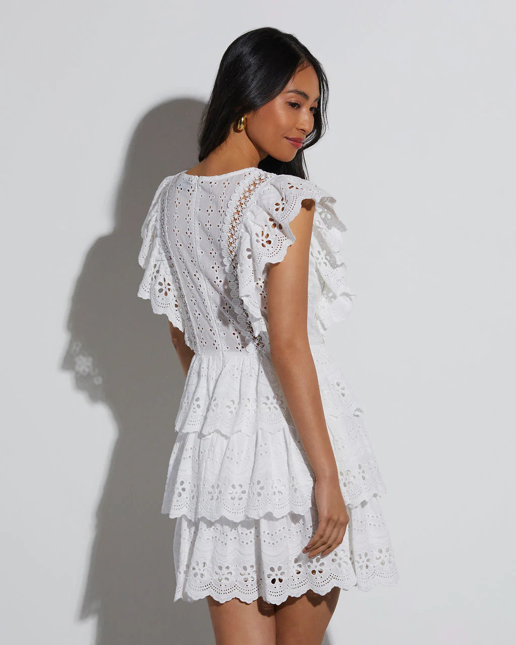 Lumina Eyelet Embroidered Mini Dress