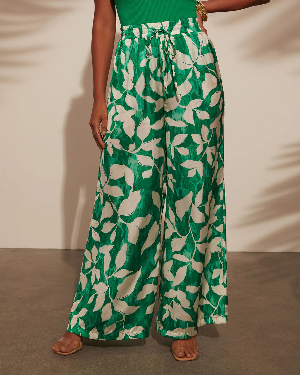 Riviera Retreat Printed Satin Pants