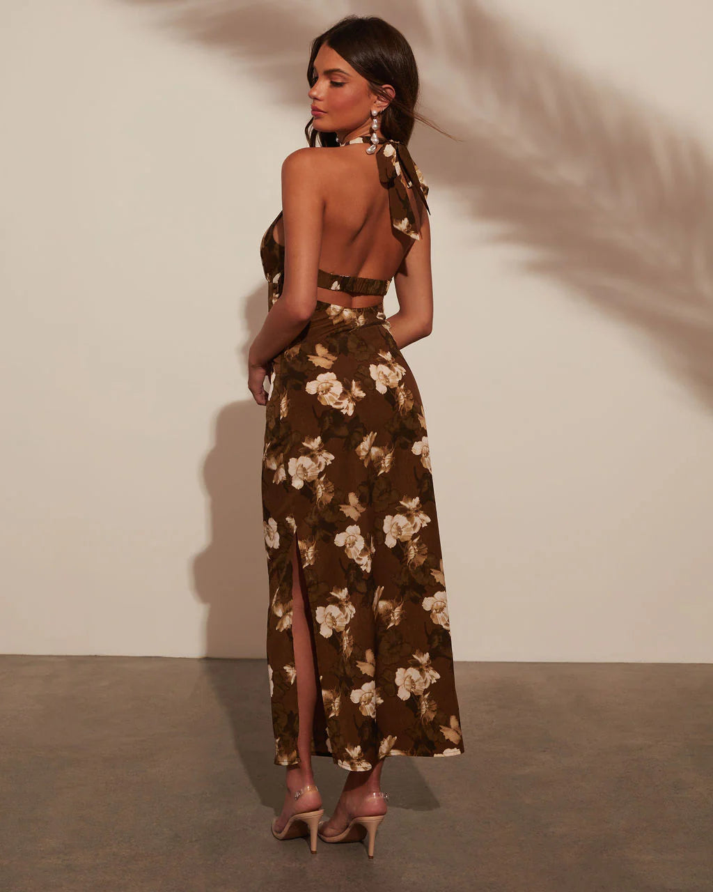 Romancing You Floral Halter Slip Dress