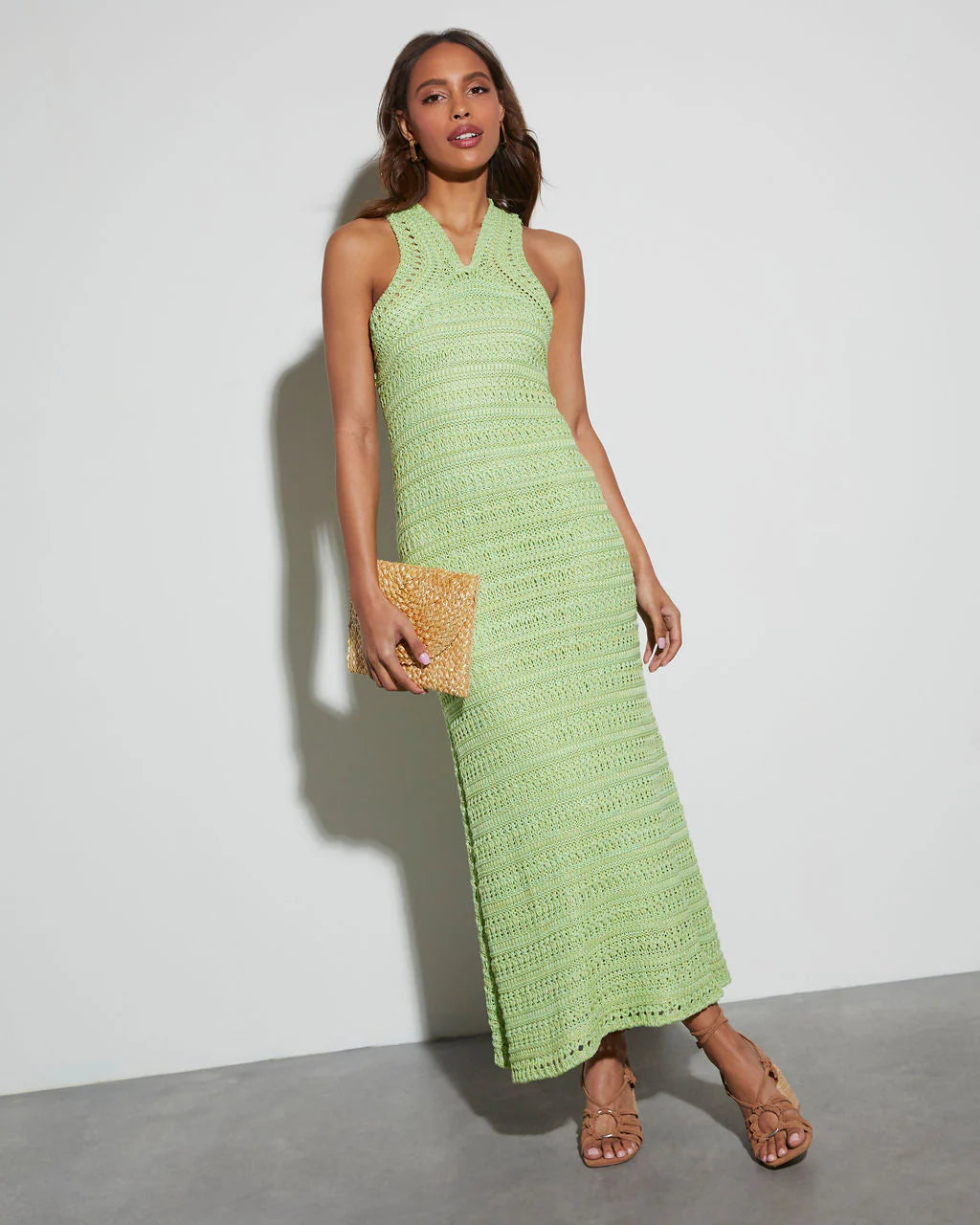 Aruba Crochet Halter Neck Maxi Dress