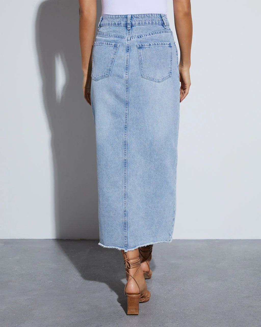 Rizz Denim Midi Skirt