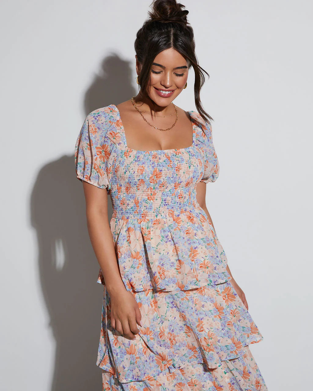 Blooming Beauty Tiered Floral Maxi Dress