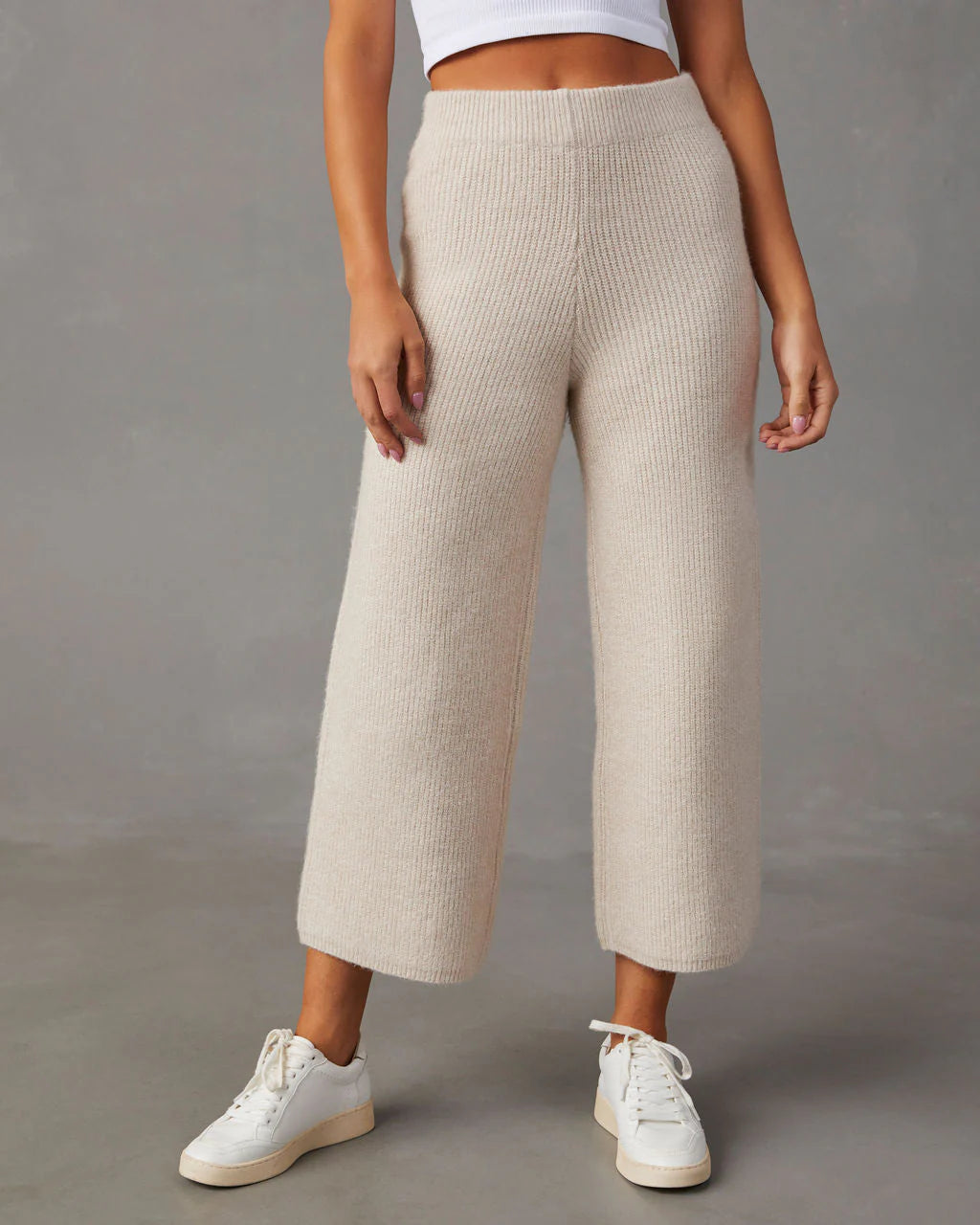 Always Cozy Ribbed Wide Leg Pants